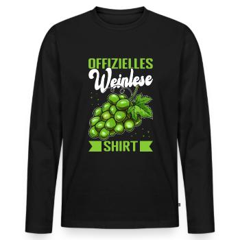 Weinlese Winzer Weinberg Weinbauer - Männer Premium Bio Langarmshirt - Schwarz - Vorne - Nico (187cm)