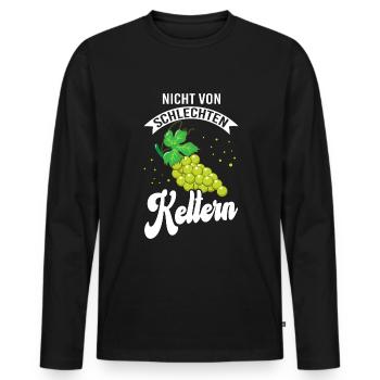 Keltern Winzer Weinberg Weinbauer - Männer Premium Bio Langarmshirt - Schwarz - Vorne - Nico (187cm)