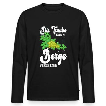 Winzer Trauben Weinberg Weinbau - Männer Premium Bio Langarmshirt - Schwarz - Vorne - Nico (187cm)
