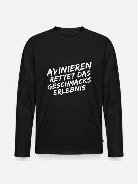 Winzer Avinieren Wein Weinbauer - Männer Premium Bio Langarmshirt - Schwarz