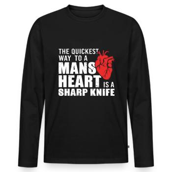 Cardiac Surgery Bypass Cardiac Surgeon - Men's Premium Organic Long Sleeve Shirt - black - Front - Nico (187cm)