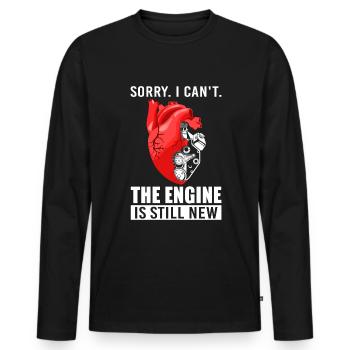 Heart Transplant Heart Surgery Motor - Men's Premium Organic Long Sleeve Shirt - black - Front - Nico (187cm)