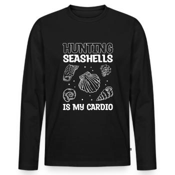 Shell & Shell Collection - Men's Premium Organic Long Sleeve Shirt - black - Front - Nico (187cm)