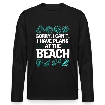Collecting mussels Beachcombing - Men's Premium Organic Long Sleeve Shirt - black - Front - Nico (187cm)