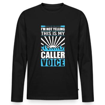 Dragon Boat Caller Voix Dragonboat - T-shirt manches longues Premium bio Homme - noir - Devant - Nico (187cm)