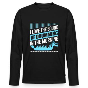 Drachenboot Caller Dragonboat Racing - Männer Premium Bio Langarmshirt - Schwarz - Vorne - Nico (187cm)