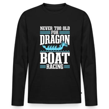Drachenboot fahren Dragonboat Racing - Männer Premium Bio Langarmshirt - Schwarz - Vorne - Nico (187cm)