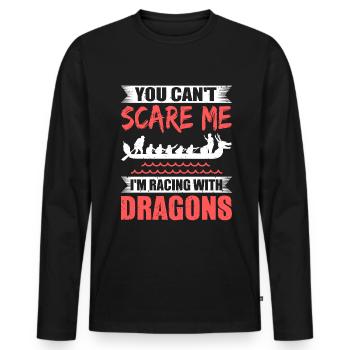 Drachenboot fahren Dragonboat Racing - Männer Premium Bio Langarmshirt - Schwarz - Vorne - Nico (187cm)