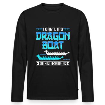 Drachenboot Lustig & Dragonboat Paddeln - Männer Premium Bio Langarmshirt - Schwarz - Vorne - Nico (187cm)