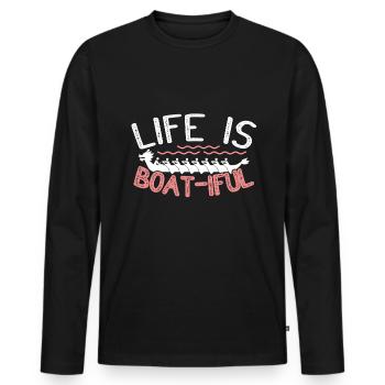 Dragon Boat Dragon Boat Racing - Men's Premium Organic Long Sleeve Shirt - black - Front - Nico (187cm)