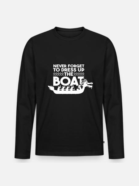 Dragonboat Drachenboot Paddeln - Männer Premium Bio Langarmshirt - Schwarz