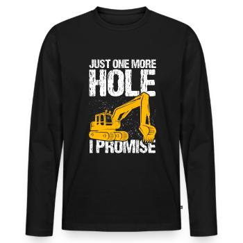 Opérateur de pelle hydraulique Conducteurs de pelles creusant - T-shirt manches longues Premium bio Homme - noir - Devant - Nico (187cm)
