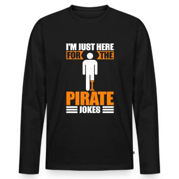 Amputation of leg prosthesis - Men's Premium Organic Long Sleeve Shirt - black - Front - Nico (187cm)