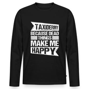 Taxidermiste Taxidermie Tierpräparator - T-shirt manches longues Premium bio Homme - noir - Devant - Nico (187cm)