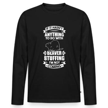Taxidermiste Taxidermiste Taxidermie bourrage de castor - T-shirt manches longues Premium bio Homme - noir - Devant - Nico (187cm)