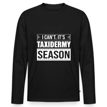 Taxidermiste taxidermiste Taxidermie - T-shirt manches longues Premium bio Homme - noir - Devant - Nico (187cm)