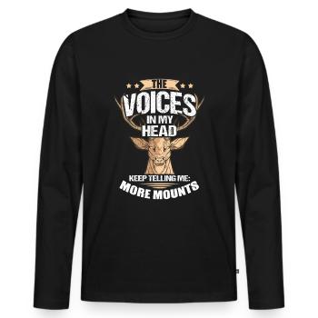 Taxidermie Taxidermiste Taxi - T-shirt manches longues Premium bio Homme - noir - Devant - Nico (187cm)