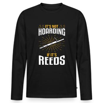 Bassoon Faggotist Musician Double Reed - Men's Premium Organic Long Sleeve Shirt - black - Front - Nico (187cm)