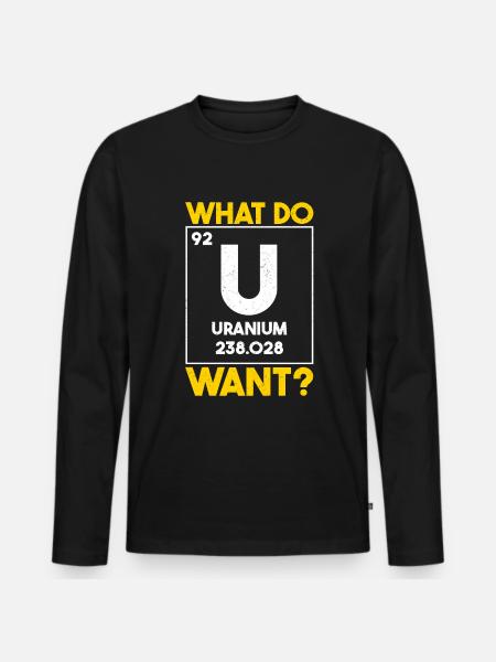 Nuklearingenieur Atomkraft Radioaktiv Nuklear - Männer Premium Bio Langarmshirt - Schwarz