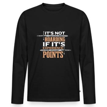 Larping RPG LARP Roleplay Fantasy - Men's Premium Organic Long Sleeve Shirt - black - Front - Nico (187cm)