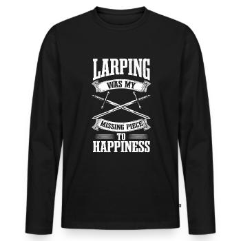 Jeu de rôle Fantasy RPG LARP - T-shirt manches longues Premium bio Homme - noir - Devant - Nico (187cm)