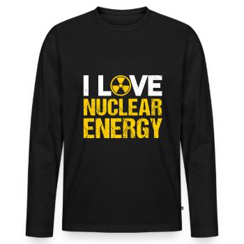 Atomenergie Atomkraft Nuklear Radioaktiv - Männer Premium Bio Langarmshirt - Schwarz - Vorne - Nico (187cm)