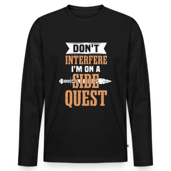 LARP Roleplaying Larping RPG Fantasy - Men's Premium Organic Long Sleeve Shirt - black - Front - Nico (187cm)