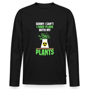 Kernenergie Atomkraftwerk Nuklear Radioaktiv - Männer Premium Bio Langarmshirt - Schwarz - Vorne - Nico (187cm)