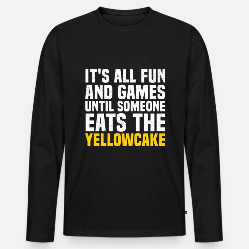 Yellowcake Atomenergie Nuklear Atomkraft - Männer Premium Bio Langarmshirt - Schwarz