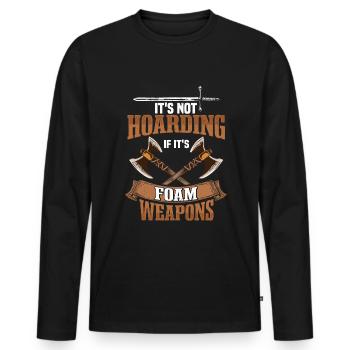 Jeu de Rôle LARP RPG Fantaisie - T-shirt manches longues Premium bio Homme - noir - Devant - Nico (187cm)