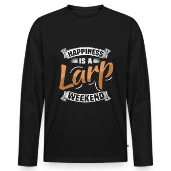 Jeu de rôle Fantasy RPG LARP - T-shirt manches longues Premium bio Homme - noir - Devant - Nico (187cm)