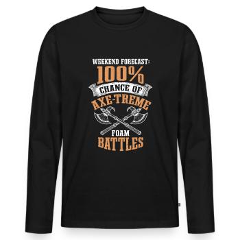 Larping RPG LARP Fantasy Roleplaying Game - Men's Premium Organic Long Sleeve Shirt - black - Front - Nico (187cm)