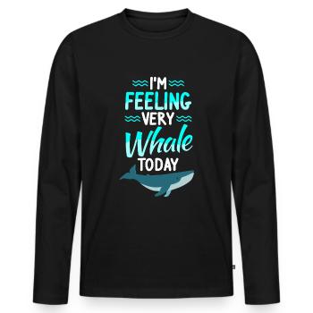 Wale Meeressäuger Buckelwal Meer - Männer Premium Bio Langarmshirt - Schwarz - Vorne - Nico (187cm)