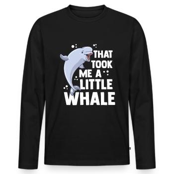 Wal Meeressäuger Weißwal Meer - Männer Premium Bio Langarmshirt - Schwarz - Vorne - Nico (187cm)