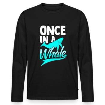 Wal Meeressäuger Buckelwal Meer - Männer Premium Bio Langarmshirt - Schwarz - Vorne - Nico (187cm)
