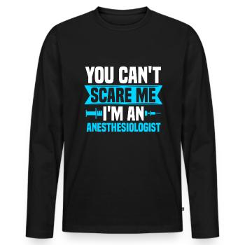 Anästhesie Narkose Krankenschwester Anästhesist - Männer Premium Bio Langarmshirt - Schwarz - Vorne - Nico (187cm)