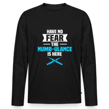 Anesthesiologist Hospital Anesthesia Syringe - Men's Premium Organic Long Sleeve Shirt - black - Front - Nico (187cm)
