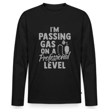 Anesthésiste Anesthésie Infirmière en anesthésie - T-shirt manches longues Premium bio Homme - noir - Devant - Nico (187cm)