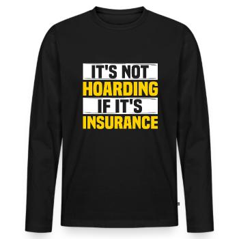 Agents d’assurance Actuaires d’assurance - T-shirt manches longues Premium bio Homme - noir - Devant - Nico (187cm)