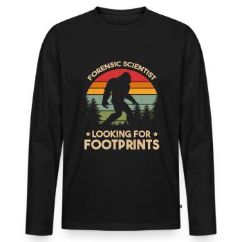 Forensiker Kriminaltechniker Tatort - Männer Premium Bio Langarmshirt - Schwarz - Vorne - Nico (187cm)