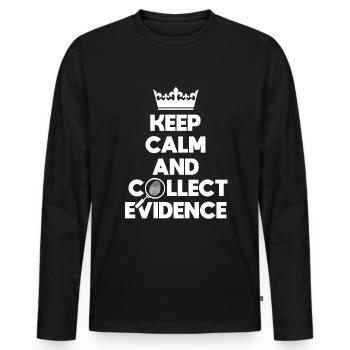 Forensic evidence crime scene forensics - Men's Premium Organic Long Sleeve Shirt - black - Front - Nico (187cm)