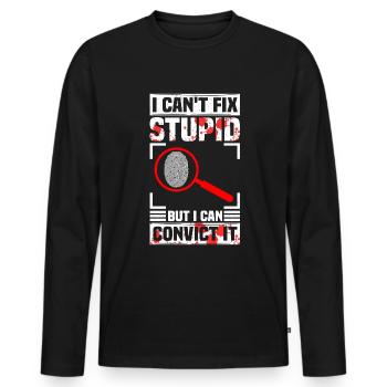 Forensic Scientist Forensic Evidence - Men's Premium Organic Long Sleeve Shirt - black - Front - Nico (187cm)