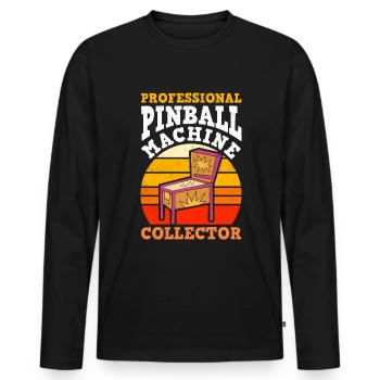Pinball Game Arcade Flipperautomat - Männer Premium Bio Langarmshirt - Schwarz - Vorne - Nico (187cm)