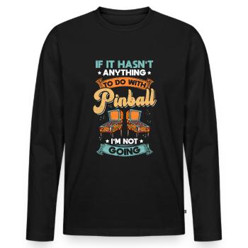 Pinball Machine Pinball Retro Gamer - Men's Premium Organic Long Sleeve Shirt - black - Front - Nico (187cm)
