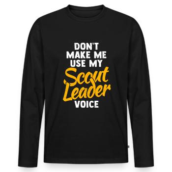 Scout Guide Funny Scout - Men's Premium Organic Long Sleeve Shirt - black - Front - Nico (187cm)