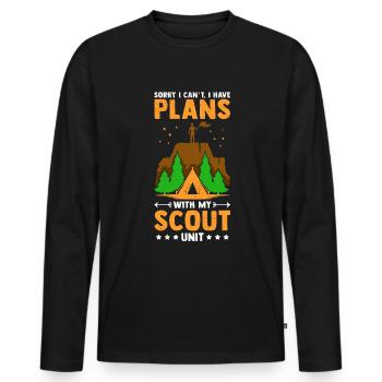 Scout Guide Scouting Scout Funny - Men's Premium Organic Long Sleeve Shirt - black - Front - Nico (187cm)