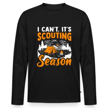 Boy Scouts Camping Camping Hiking Outdoor - Men's Premium Organic Long Sleeve Shirt - black - Front - Nico (187cm)