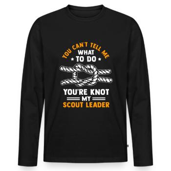 Scouting Pfadfinder Camping - Männer Premium Bio Langarmshirt - Schwarz - Vorne - Nico (187cm)