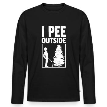 Camping Camping Outdoor Camping Nature - Men's Premium Organic Long Sleeve Shirt - black - Front - Nico (187cm)