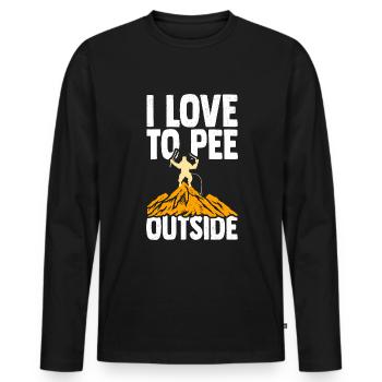 Camping Camping Randonnée en plein air - T-shirt manches longues Premium bio Homme - noir - Devant - Nico (187cm)